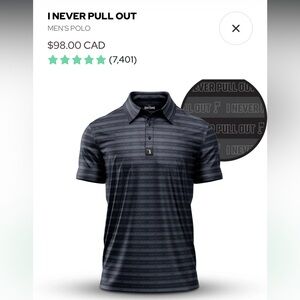 BogeyBros “I Never Pull Out” Performance Golf Polo